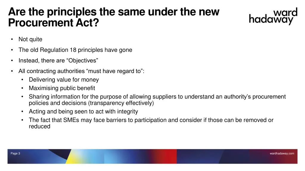 are the principles the same under