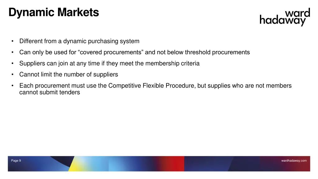 dynamic markets