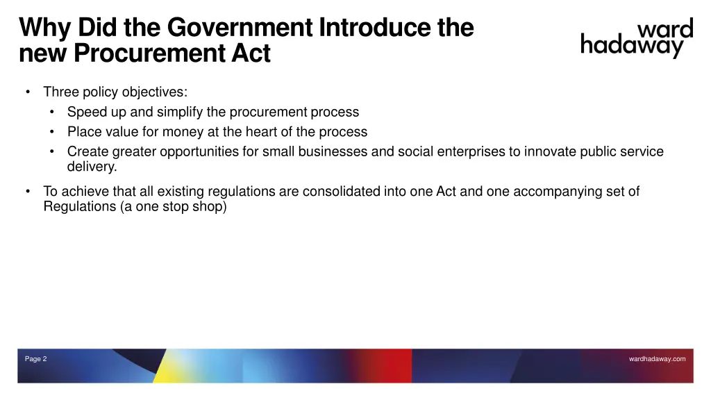 why did the government introduce