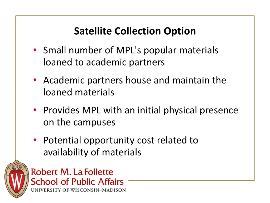 satellite collection option