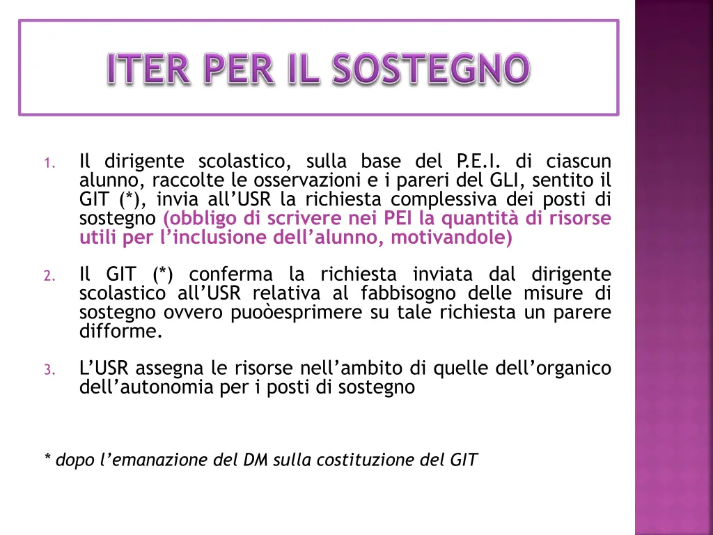 il dirigente scolastico sulla base