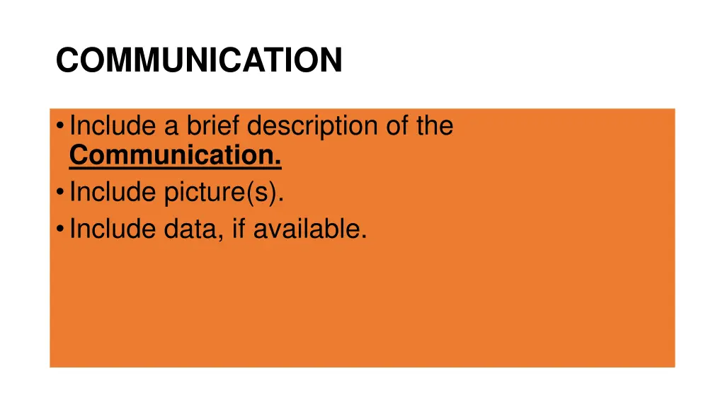 communication