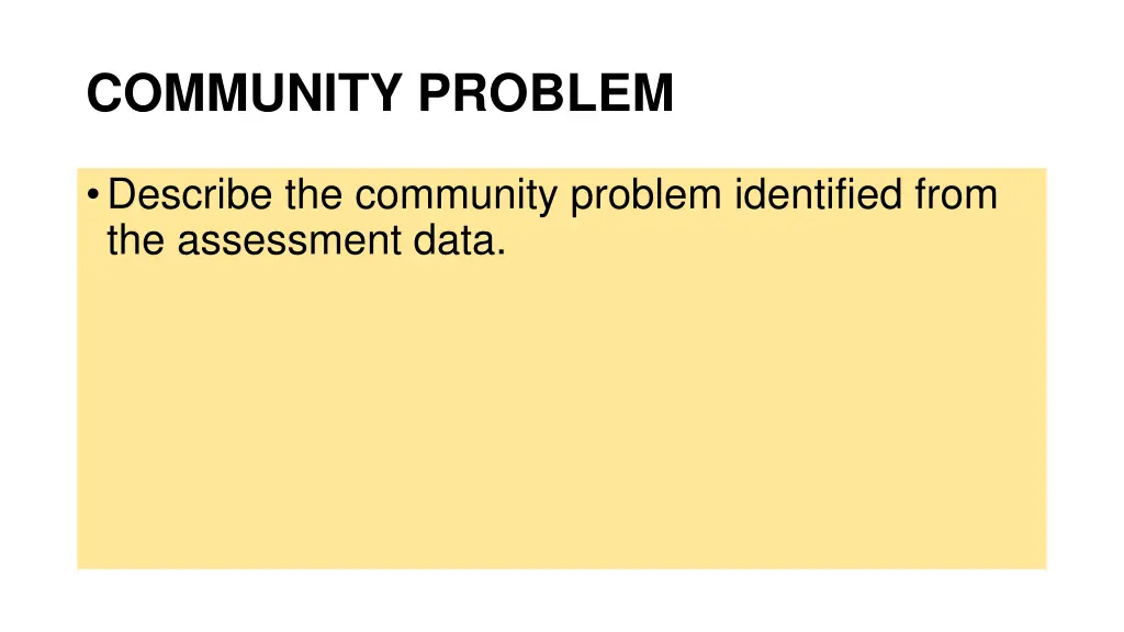 community problem