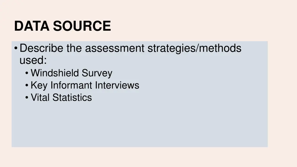data source