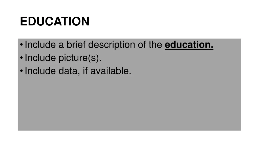 education