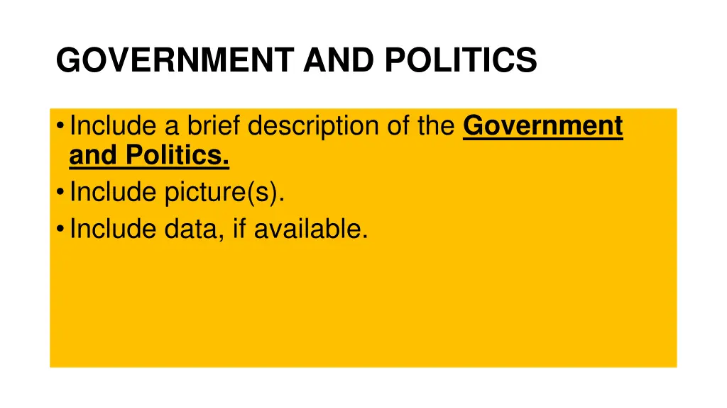 government and politics