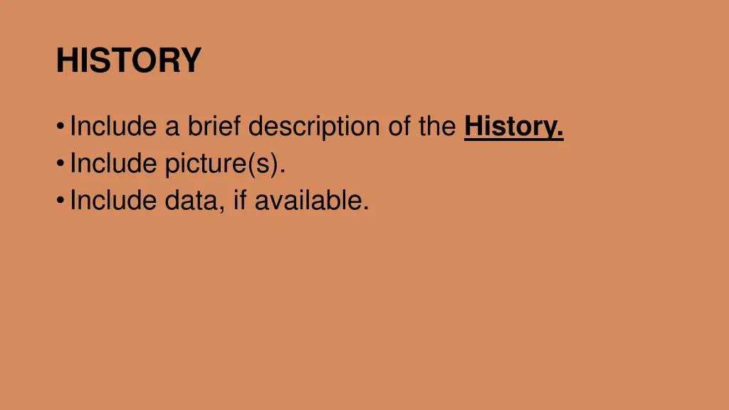 history