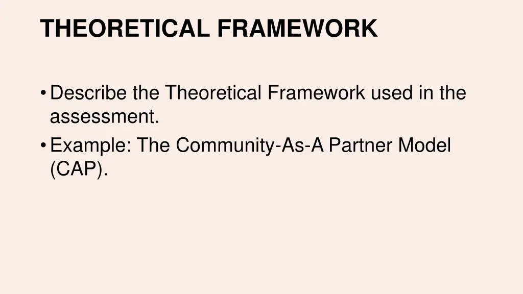 theoretical framework