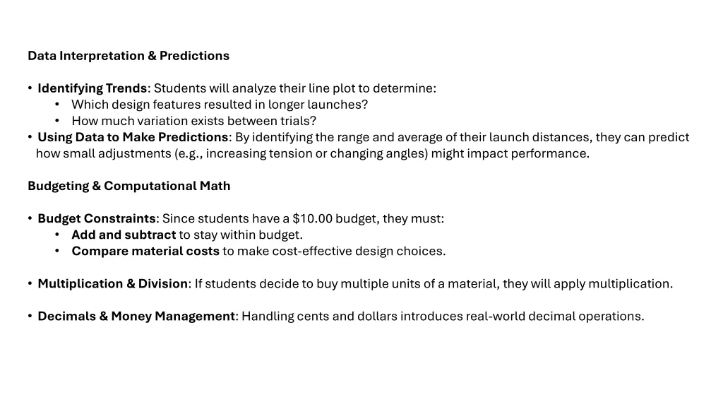 data interpretation predictions