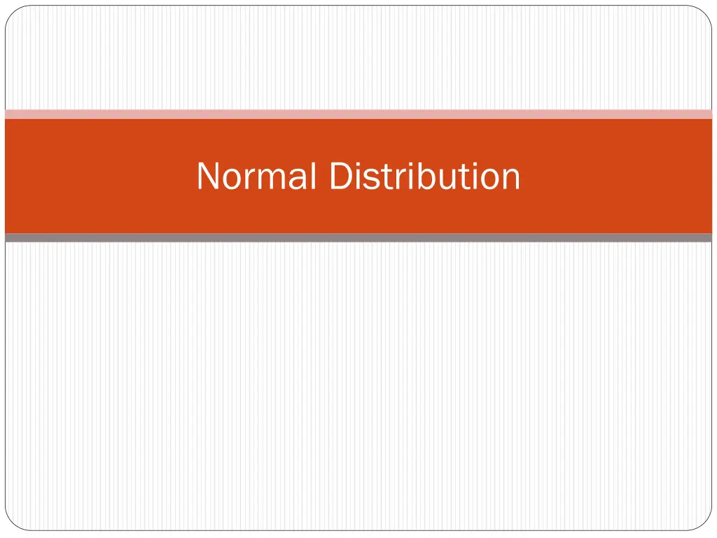 normal distribution