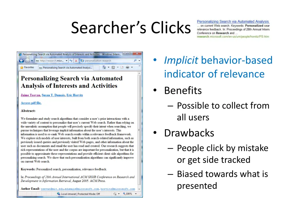 searcher s clicks