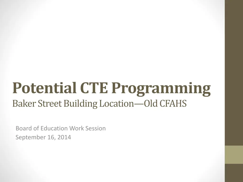 potential cte programming baker street building