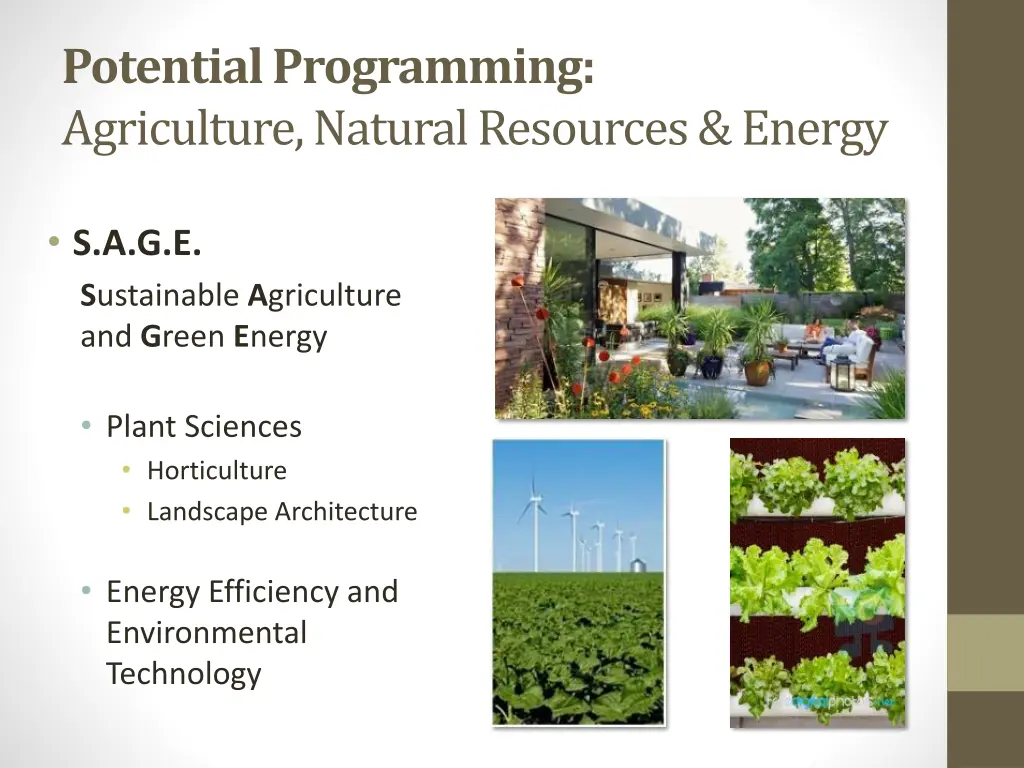 potential programming agriculture natural