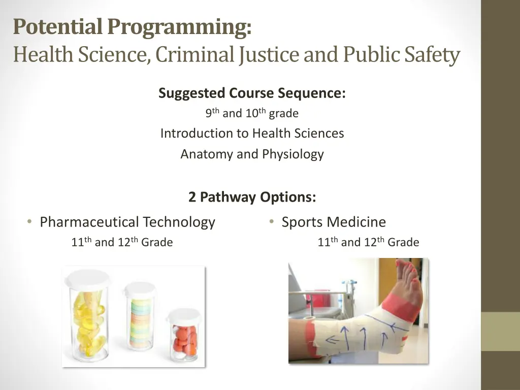 potential programming health science criminal