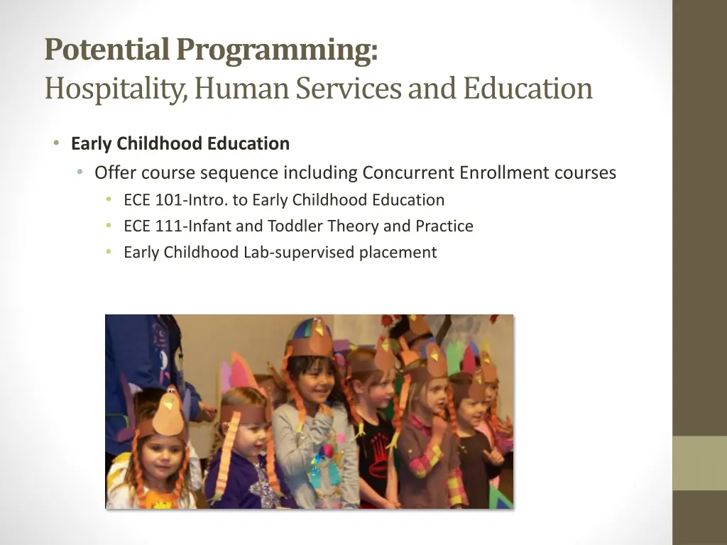 potential programming hospitality human services