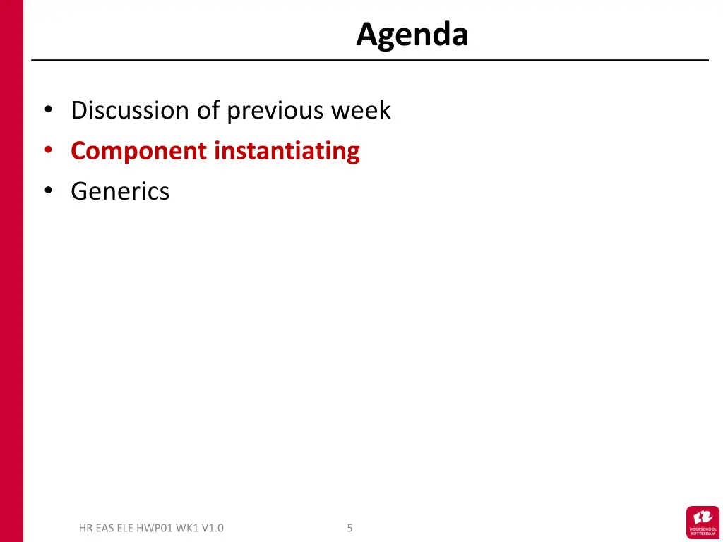 agenda 1