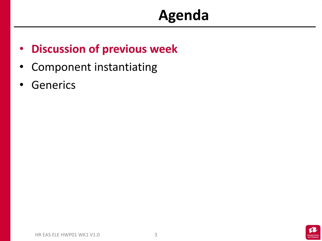 agenda