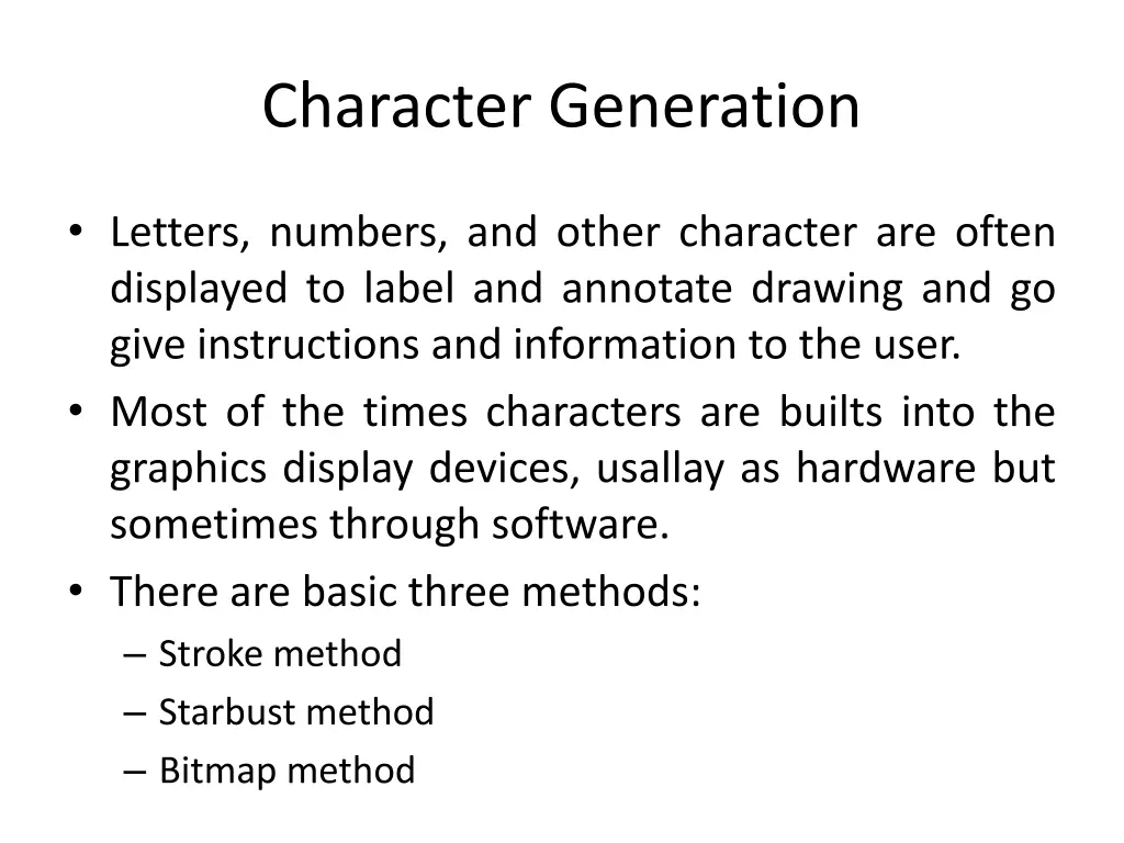 character generation 2