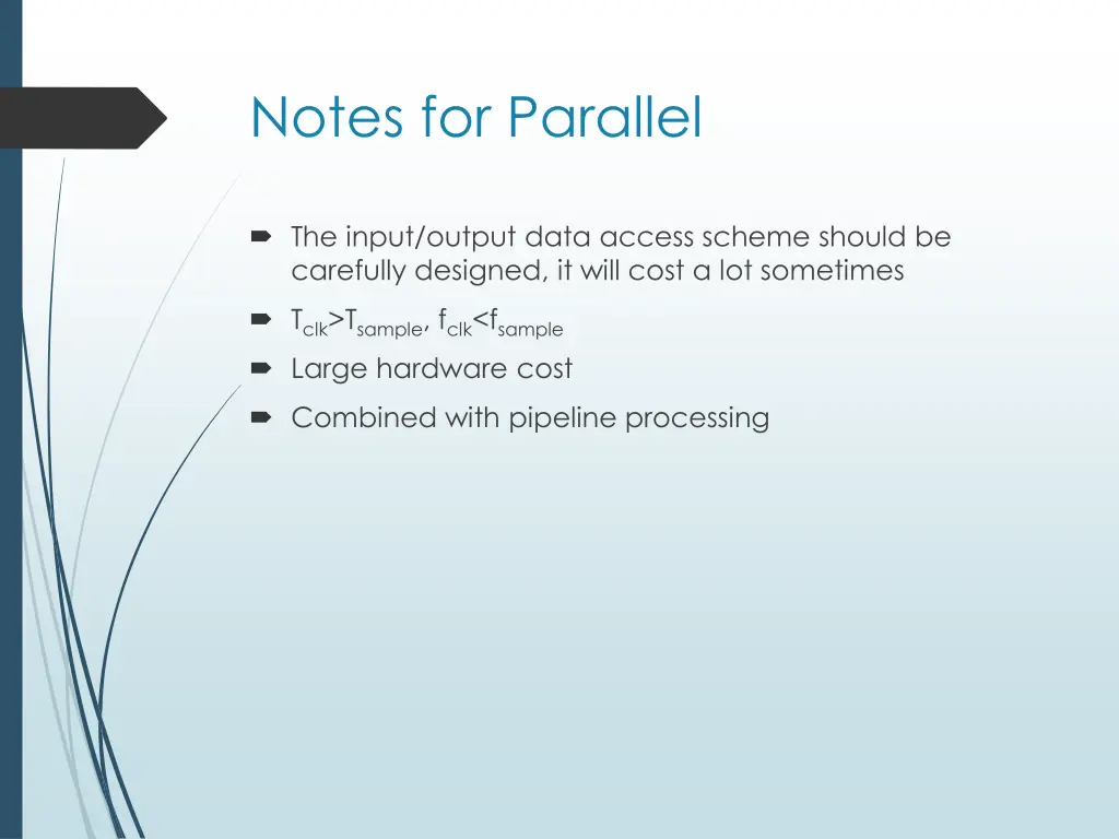 notes for parallel