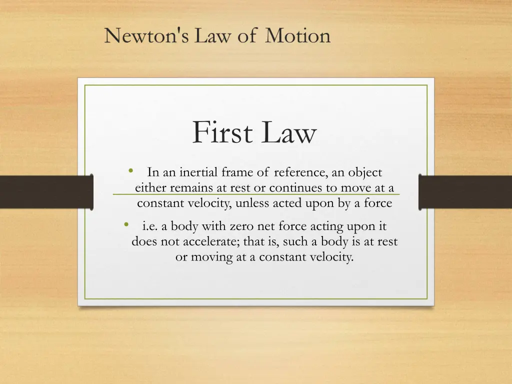 first law