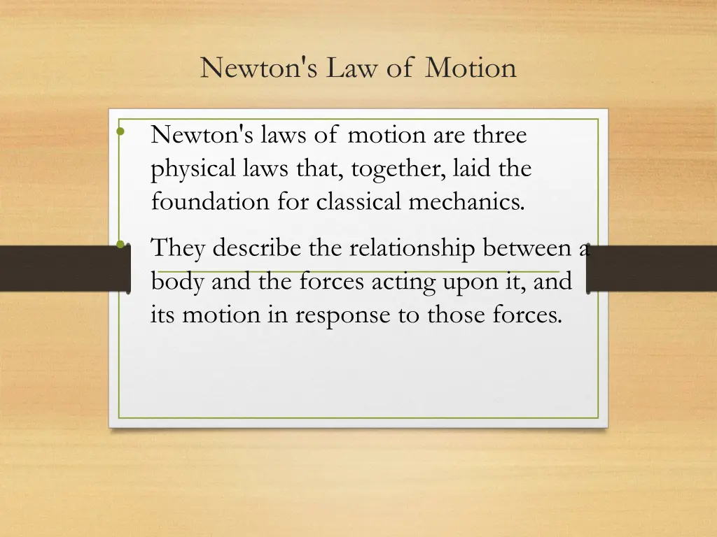 newton s law of motion