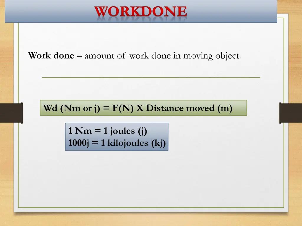 workdone