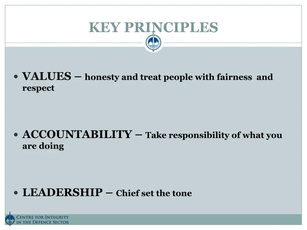key principles