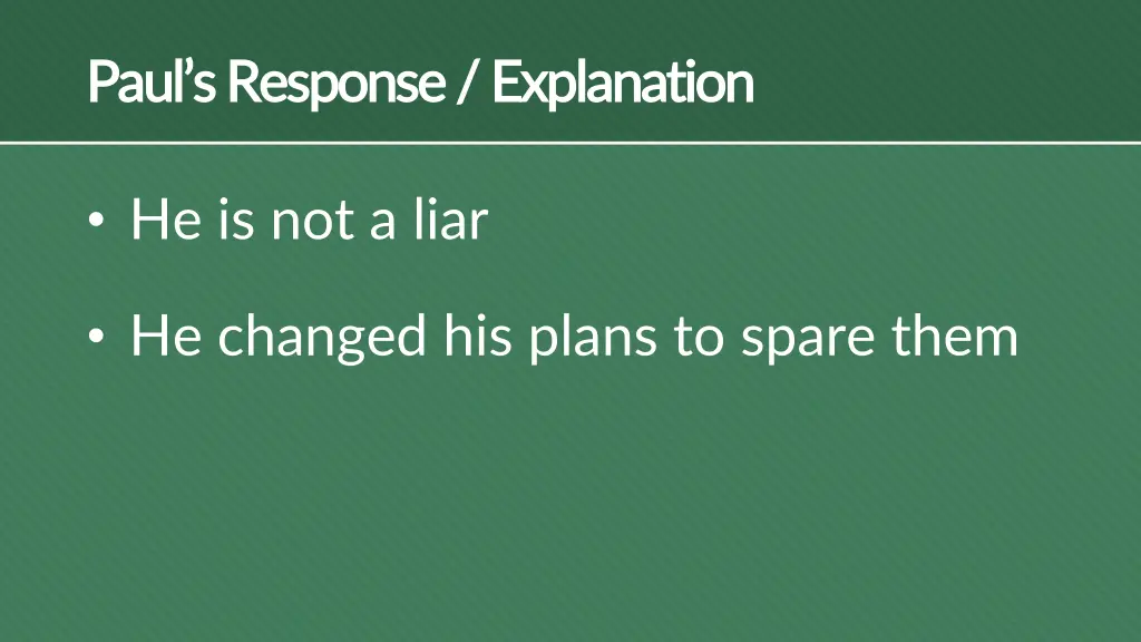 paul s response explanation paul s response