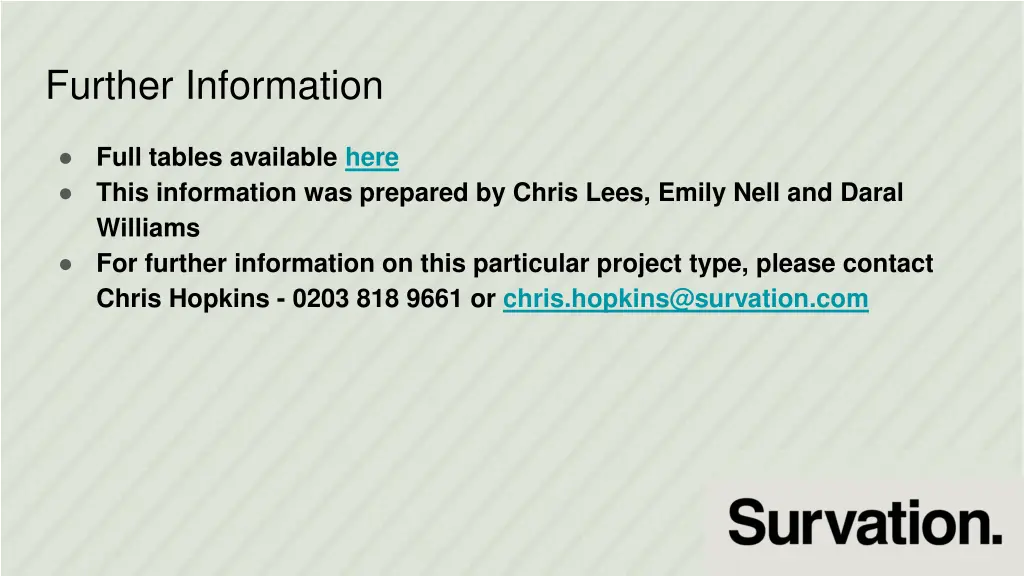 further information