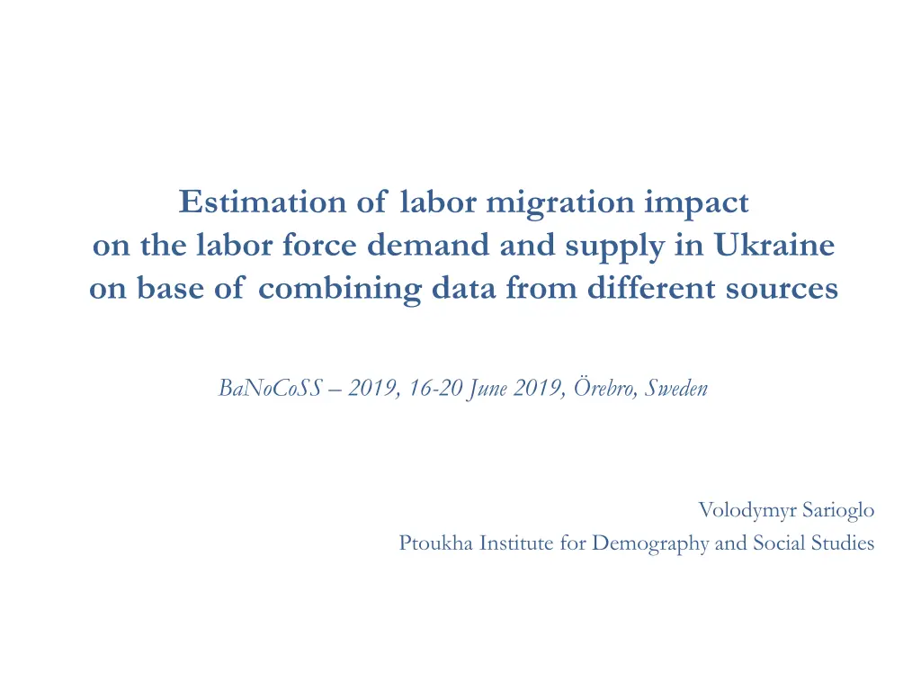 estimation of labor migration impact on the labor