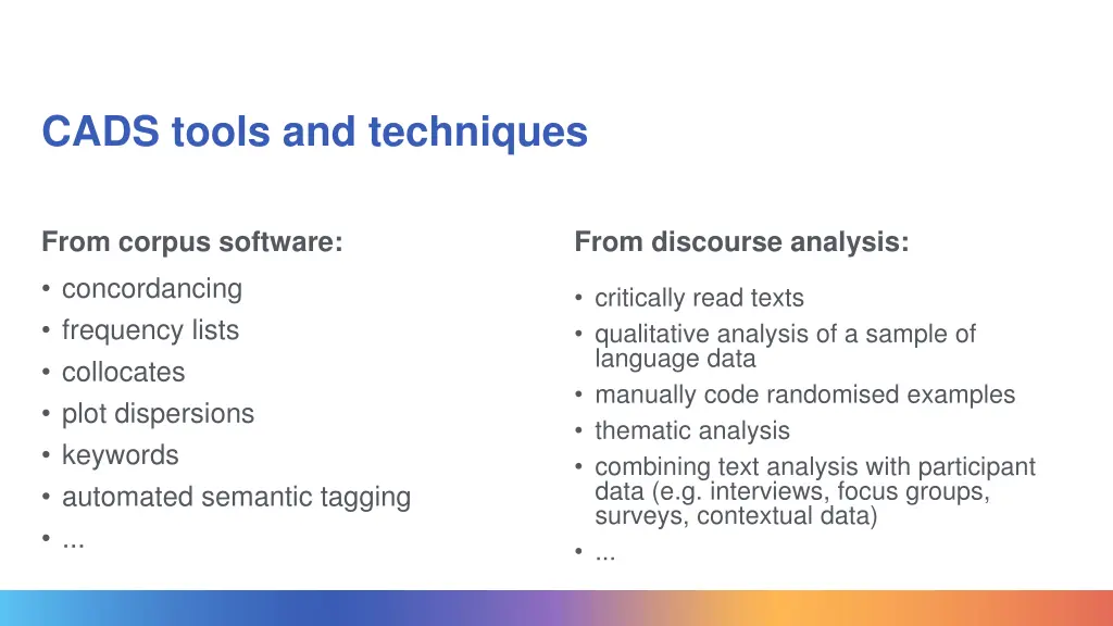 cads tools and techniques