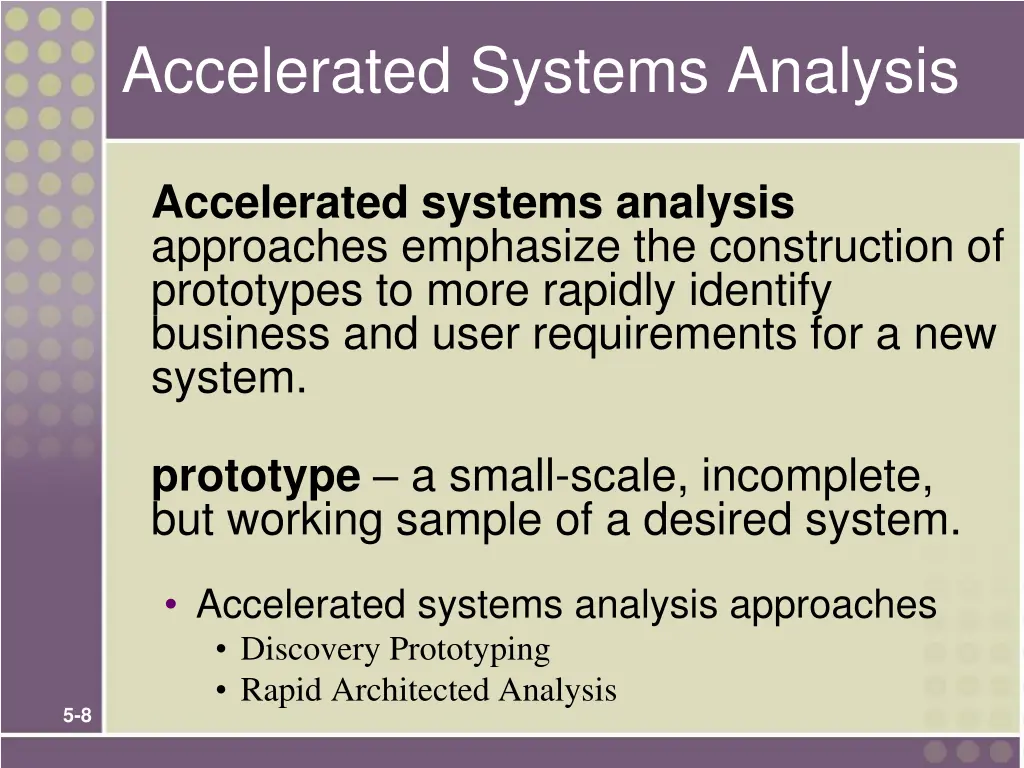accelerated systems analysis