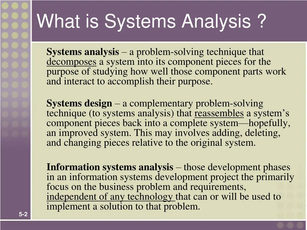 what is systems analysis