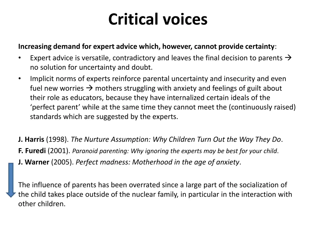 critical voices