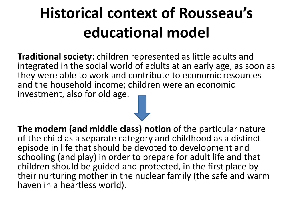 historical context of rousseau s educational model