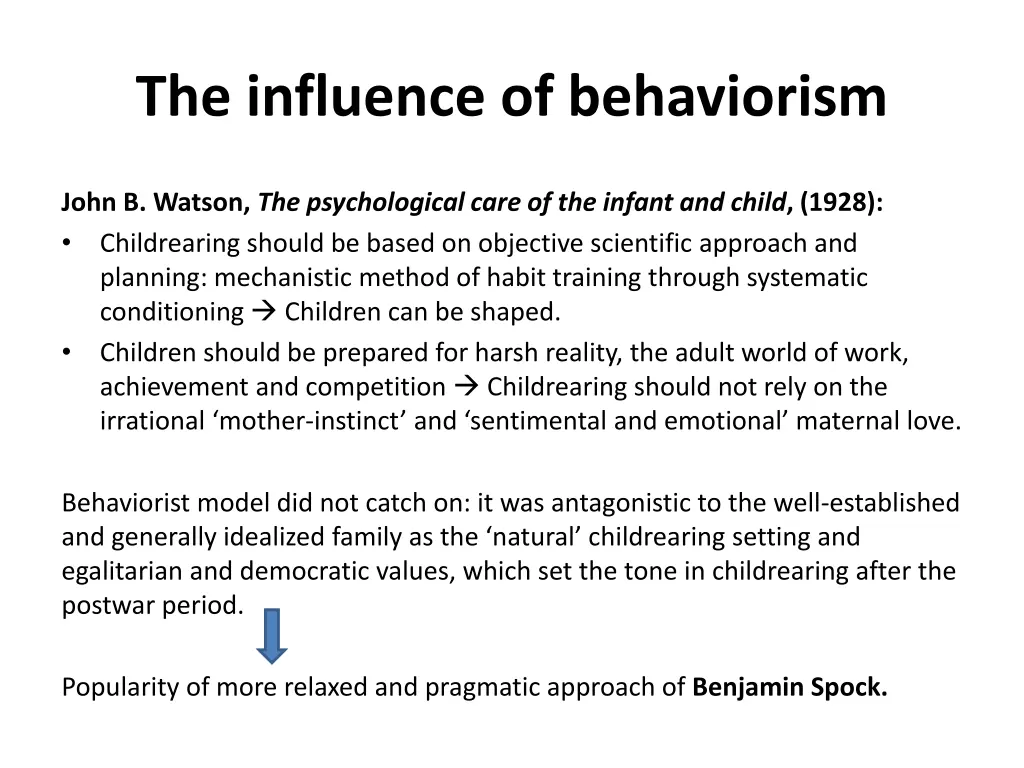 the influence of behaviorism