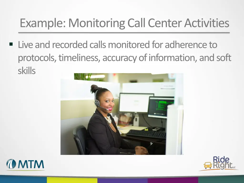 example monitoring call center activities
