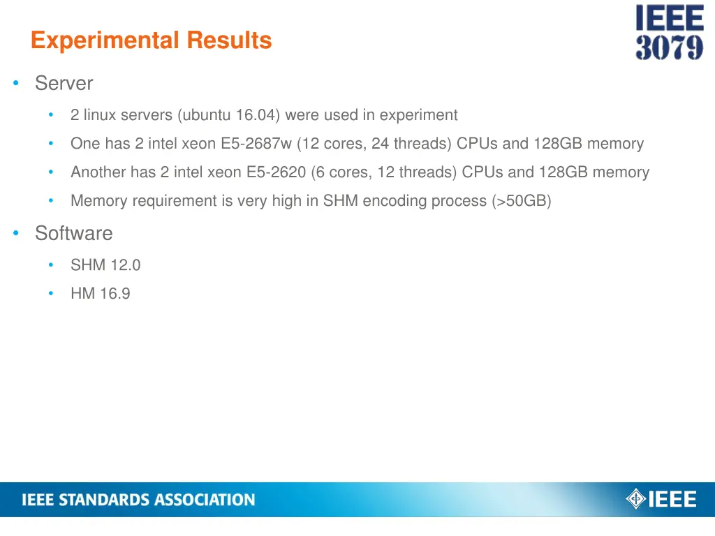 experimental results