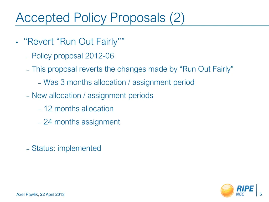 accepted policy proposals 2