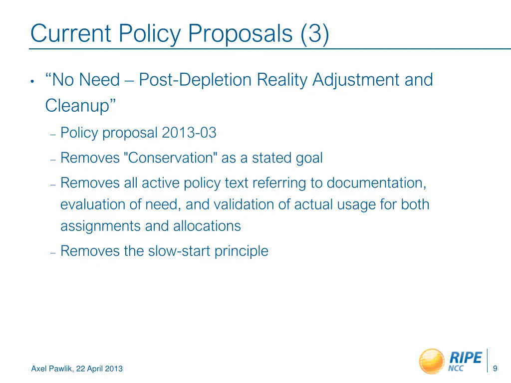 current policy proposals 3
