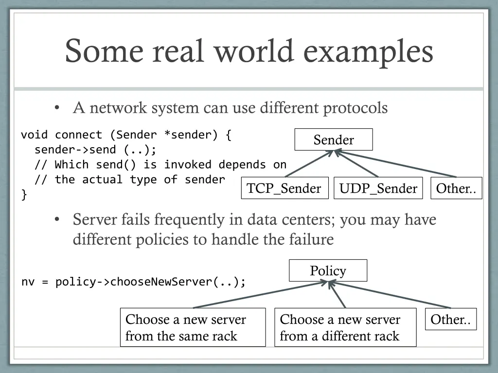 some real world examples