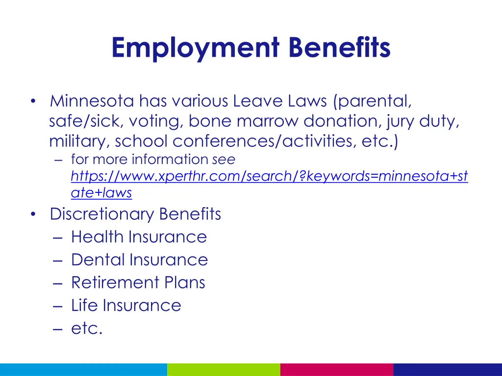 employment benefits