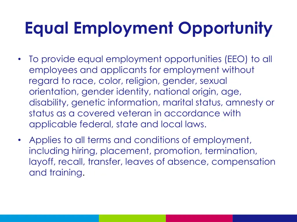 equal employment opportunity