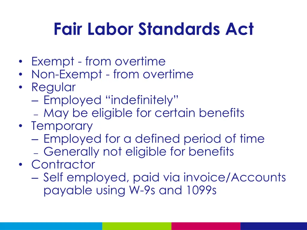 fair labor standards act 1