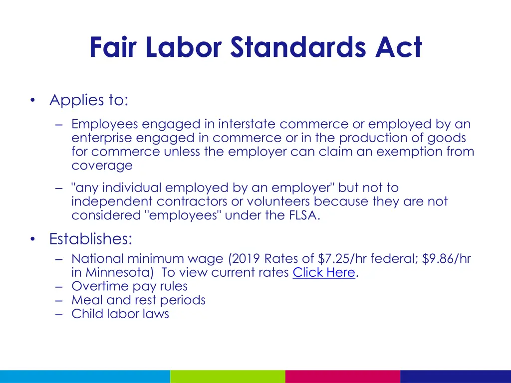 fair labor standards act
