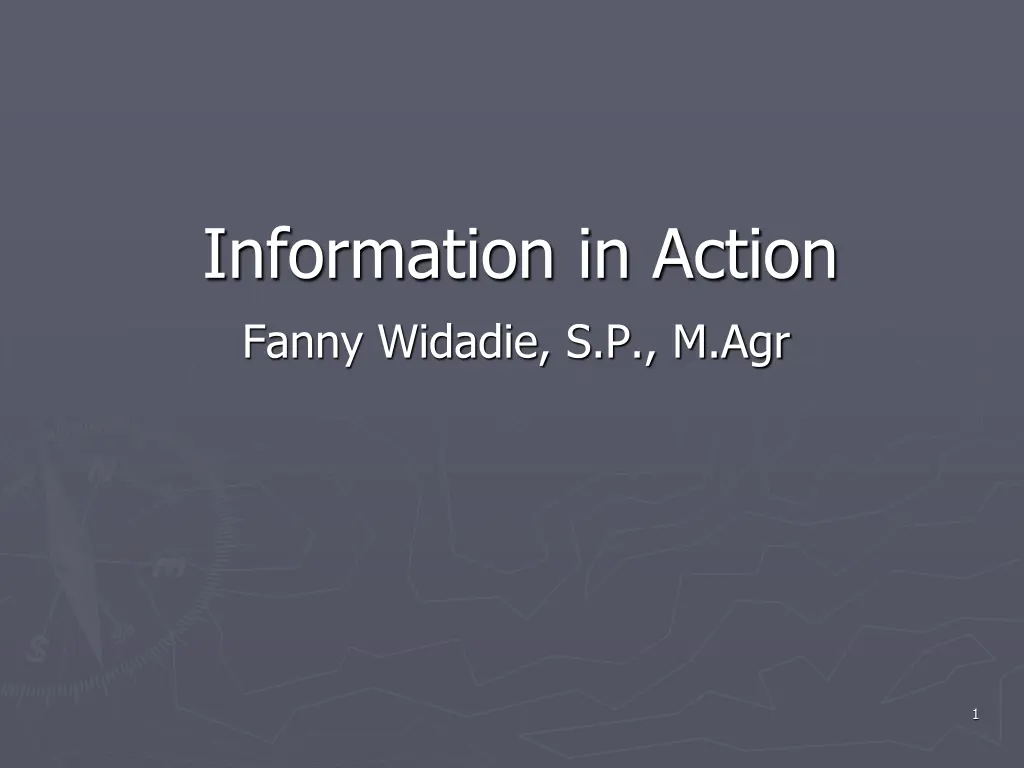 information in action fanny widadie s p m agr