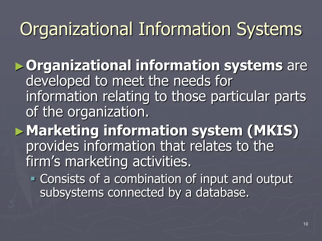 organizational information systems