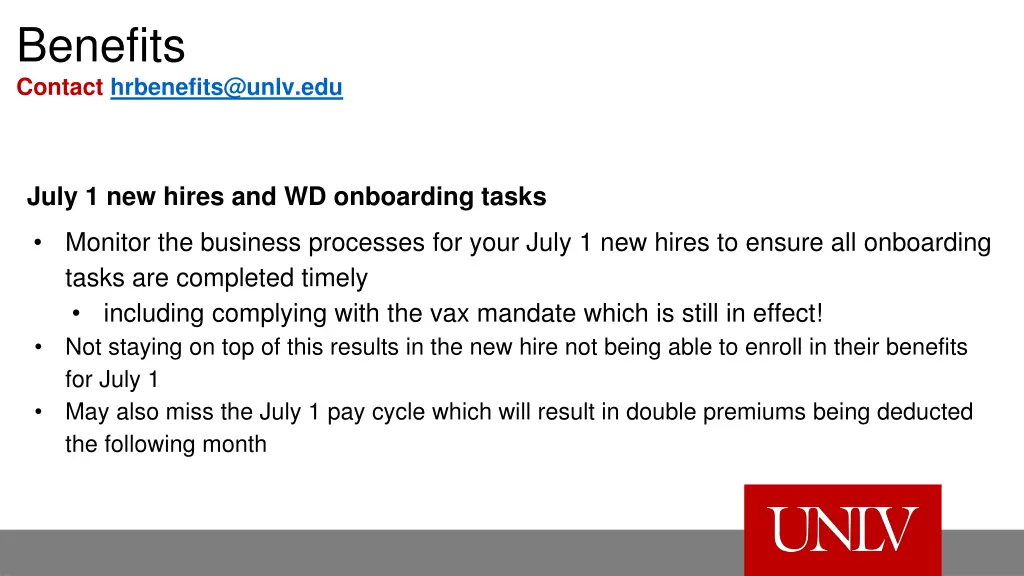 benefits contact hrbenefits@unlv edu