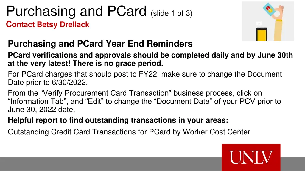 purchasing and pcard slide 1 of 3 c ontact betsy