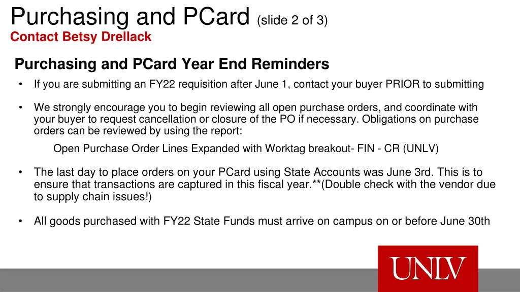 purchasing and pcard slide 2 of 3 contact betsy